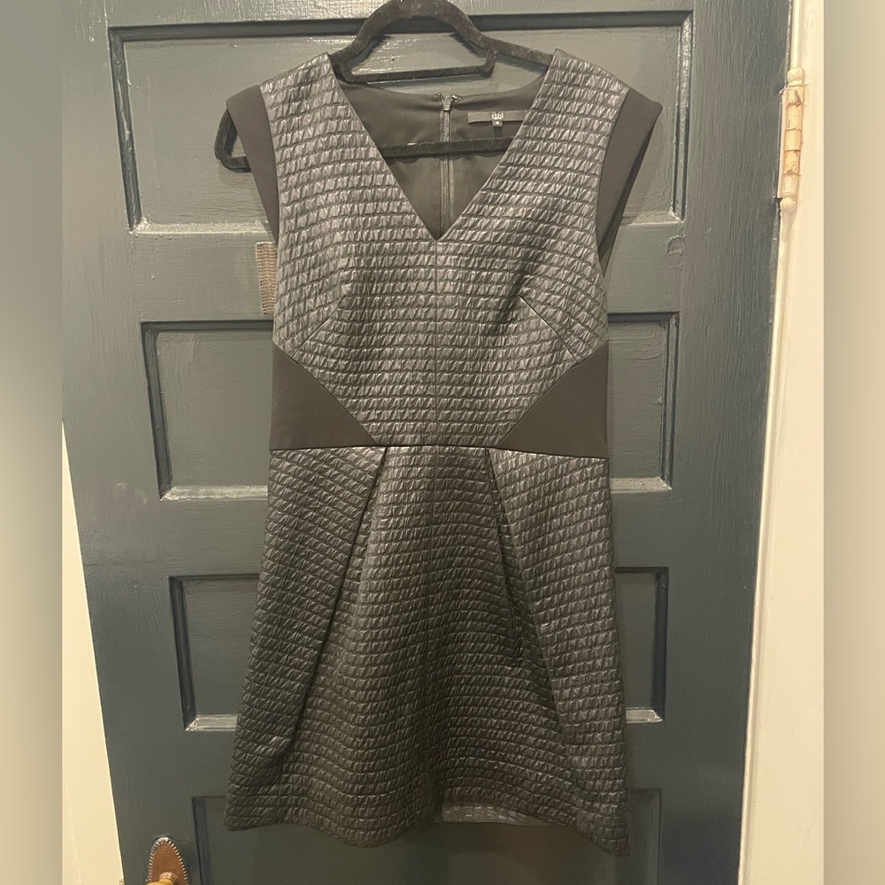Tibi Black Pleated Dress